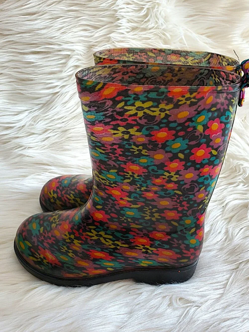 Capelli Of New York Floral Kids Rain Boots Size 10/11